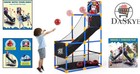 Deluxe Arcade Basketball Game Set For Kids  Adjustable Hoop   4 Balls Included