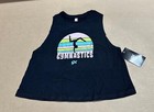Nwt Youth Girls Gk Elite Gymnastics Racerback Loose Fit Tank Top L1335 In Black