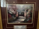 3 Framed Thomas Kinkade Prints  The Garden Of Prayer Stepping Stone Cottage Vtg