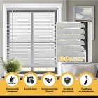Lazblinds No Tools No Drill 1  Vinyl Mini Blinds  Cordless  46  W X 48  H  Grey