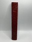 Red Lacquer Wood Carving Floral  Tsuishu Chopstick Box With   l