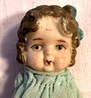 Vintage 4 Inch Bisque Girl Doll Moveable Arms Made In Japan - Authentic Antique