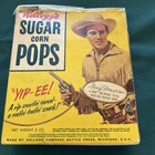 Kellogg s  Sugar Corn Pops Box Wild Bill Hickok  4 Gun Series 1950 s