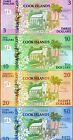 Set Cook Islands   3 10 20 50 1992  Aaa Prefix  Picks 7-8-9-10  Aunc