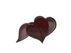 Vintage Trinket Box Heart Shaped Wooden Jewelry Box Double Sided Slide Drawers