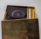 Htf Estee Lauder Retired Set  Gold Tone Compact   Starlit Pink Unused Lipstick
