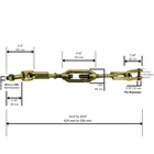 Tractor Chain Stabilizer For Kubota Adjustable 16 5      20 