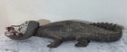 Papua New Guinea Painted Wood Sculpture Of A Crocodile With Ancestor Spirit Head