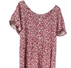 Vintage Robbie Bee Red Floral Maxi Dress 90s Cottagecore Size 10 Button Down M