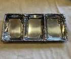 Arthur Court Aluminum 3 Compartment Relish Tray In Original Box