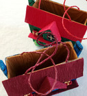 Vintage Wooden Paper Mache Ornaments Gift Box Houses   3 5  X 3 5  Wood Gift Box