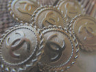 Chanel 14 Silver Tone  Metal Buttons  Cc Logo 18 Mm  Lot 14