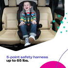Lightweight 2-in-1 High Back Toddler Booster Car Seat Easy Clean Safety Harness