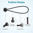 4  Inch Black Ball Bungee Bungie Cord Canopy Tarp Tie Downs Straps New Lot