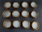 Set Of 12 Vintage White Crown Milk Glass Canning Jar Caps 2 5 