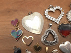 Vintage-now 15 Piece Heart Valentine Pendants Charms Craft Jewelry Making Lot  6