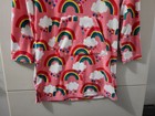 Mini Boden Dress Girls 9 10 Pink Terry Swim Cover Up Hoodie Rainbow Clouds Beach