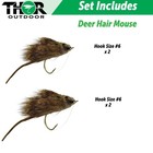 Deer Hair Mouse Fly     4 Pc Set For Large Mouth Bass  Big Trout  Northern Pike