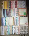 Huge Lot Scrapbooking Paper Cardstock Loose Sheets 563  12x12 Brands Names