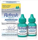 Refresh Optive Advanced Eye Drops 10ml Two Twin Packs - 4 Bottles - Exp 3 2027