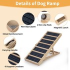 Coziwow 39   Adjustable Pet Ramp Wooden Folding Dog Car Ramp Stair For High Beds