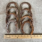 8 Used No Nails Steel Rusty Horseshoes Lot Art Decor Rustic Western Weld
