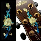 Inlay Sticker Decal For Guitar Headstock - Old Torch - Abalone Mix