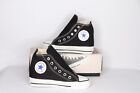 Nos Vtg 90s Converse All Star Chuck Taylor High Top Shoes Black Usa Youth 11y
