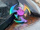 Rainbow Metal Fidget Spinner Oil Slick Toys Kids Adults Boys Girls Adhd Edc         