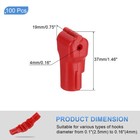 100pcs Peg Hook Locks  4mm Pegboard Display Hook Stop Locks To Secure Cargo red 