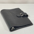 Franklin Covey Planner Binder 6 Ring Black Nappa Leather Empty 6x7    
