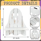 Halloween Ghost Wall Shelf Wall Decor Ghost Vintage Wood Floating Shelf For Home