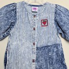 Vintage Little Levis Jumper Romper Acid Washed Seersucker Denim 80s Toddler 3t