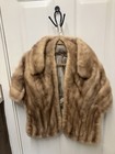 Vintage Mink Stole Cape Women   s Large Light Brown Clean Well Cared For