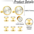 8pcs Mens Creative Watch Cufflinks And Tuxedo Shirts Studs For Business Wedding