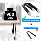 4 Pack 14 Inch Solid Metal Hairpin Legs Heavy Duty Table Feet 900lbs
