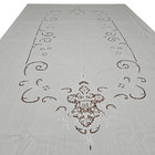 Antique Italian Linen Needle Lace 92  X 72  White Tablecloth