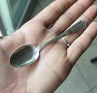 Vintage Italian 800 Silver Demitasse Espresso Spoon Hand-stamped Crooked Mark