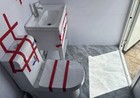 Prefab Modular Bathroom Building Metal W  Window Door Toilet Sink Shower