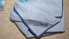Norwex Diamond Texture Kitchen Towel  Graphite Blue Trim New Gray Microfiber 