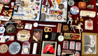 Estate Lot Vintage Airline  Pins  Badges  Military  Lighters  Oddball Items More