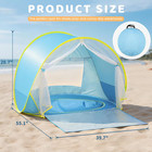 Baby Beach Tent  Pop Up Play Tent For Infants  Uv Protection Sun Shelter For Tod