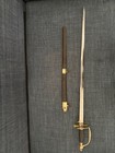 French Napoleon Iii Sword With Helmeted Pommel  Rooster Guard   Partial Scabbard