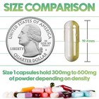 Size 1 Empty Capsules - 100 Count Clear Empty Vegan   Vegetarian Capsules - D   