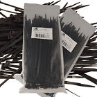 New Black 200 Pcs  7 Inch Zip Ties Nylon 50 Lbs Uv Weather Resistant Wire Cable