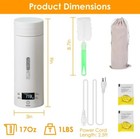 Travel Electric Kettle Portable Tea Coffee Stainless Steel  With Lid
