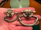 Antique Colonial Drawer Pulls 5-pc Set Pewter Finish Ornate Furniture Hardware 