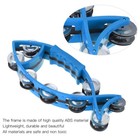 Blue Fish Hand Tambourine Double Row Jingles Kids Percussion Instrument