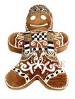 Mackenzie-childs Gingerbread Boy Shaped Throw Pillow 20 x 13  X 4  New