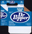Vintage Soda Pop Bottle Carton Dr Pepper Sugar Free 10oz Unused New Old Stock